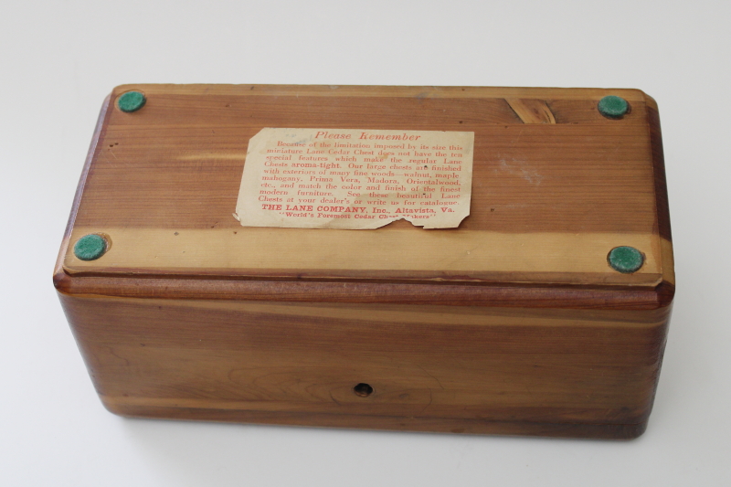 photo of mid century vintage Lane cedar chest miniature size keepsake or jewelry box  #7