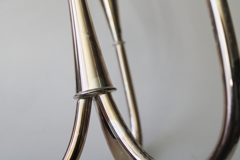 photo of mid-century vintage Wilhelm Wagenfeld WMF Germany silver plate modernist candelabra #4