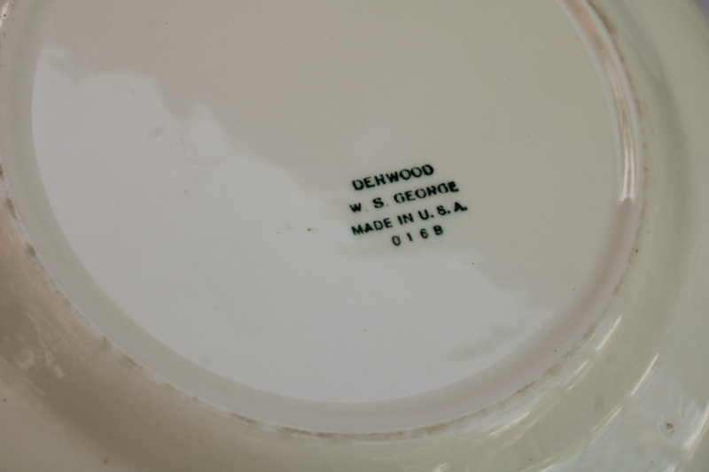 photo of mid century vintage child's plate w/ picture book illustration like Sally, Dick & Jane #4
