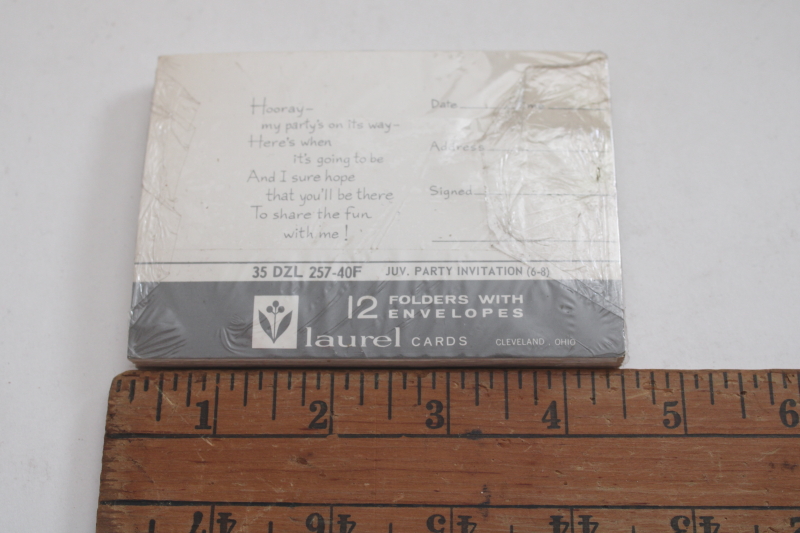 photo of mid century vintage party invitations Scotty dog terrier print sealed package greeting cards  #2