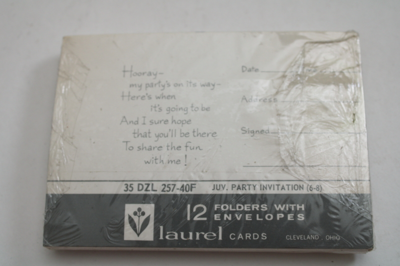 photo of mid century vintage party invitations Scotty dog terrier print sealed package greeting cards  #3