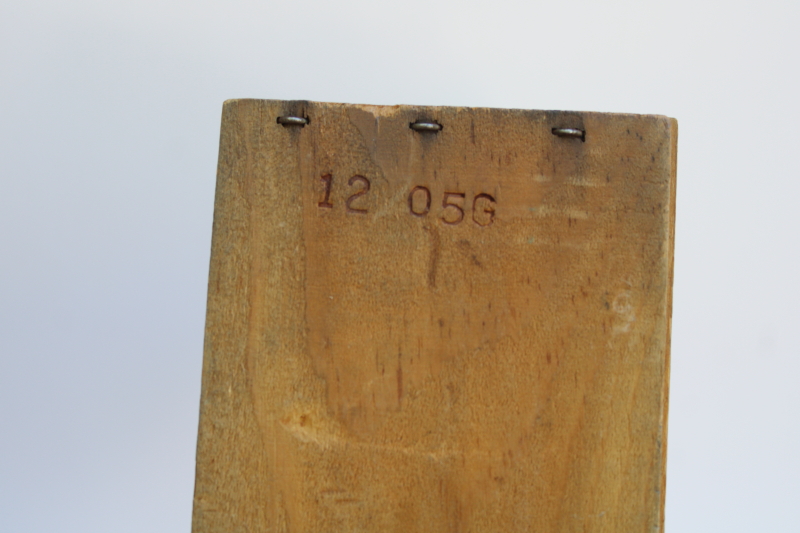 photo of mid century vintage wood box Kraft American Cheese 5 pound block green printed wooden crate  #5