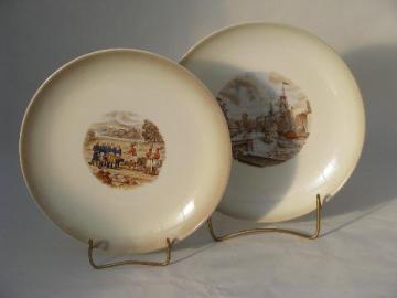 catalog photo of mid-american heritage scenes vintage Canonsburg dinner plates