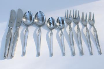 catalog photo of mid-century mod vintage Lugano Pfeiffer Mangasail Germany stainless steel flatware