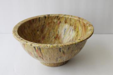 catalog photo of mid-century mod vintage Texas Ware confetti splatter melamine bowl, retro melmac