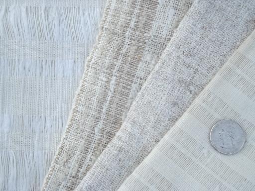 photo of mid-century mod   vintage fabric samples lot, belgian linen, burlap etc. #6