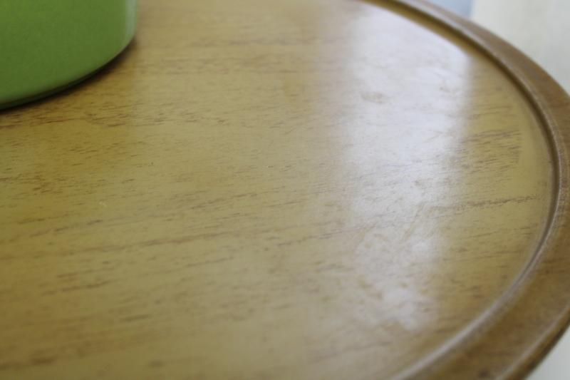 photo of mid-century mod vintage lazy susan w/ ceramic relish tray apple green & pine green #4