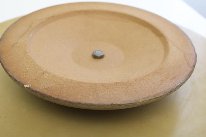 photo of mid-century mod vintage lazy susan w/ ceramic relish tray apple green & pine green #7