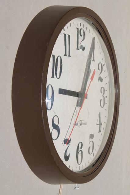 photo of mid-century modern vintage industrial / schoolhouse wall clock #2