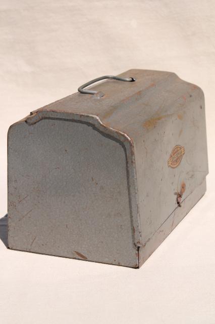 photo of mid-century vintage Craftsman industrial metal 'lunch box' machine tool case #2