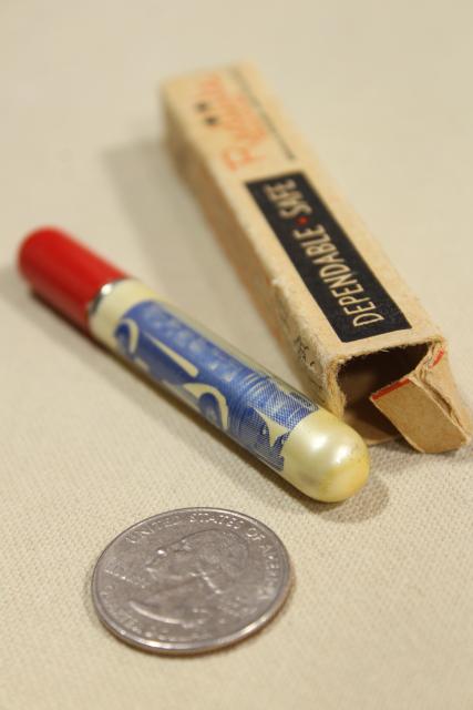 photo of mid-century vintage Redi Lite lighter w/ advertising, Bluebird bus lines w/ photo #4