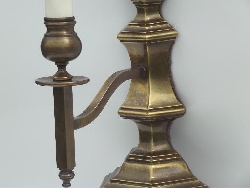 photo of mid-century vintage brass wall sconce lamp, wall fixture reading light #1