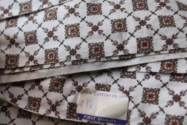 photo of mid-century vintage cotton fabric, foulard print for pjs or boxer shorts #2