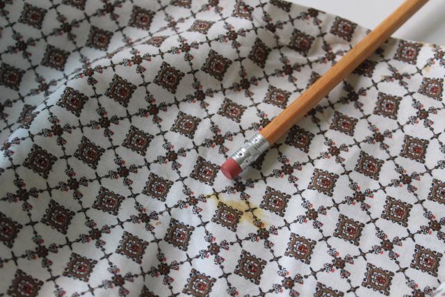 photo of mid-century vintage cotton fabric, foulard print for pjs or boxer shorts #3