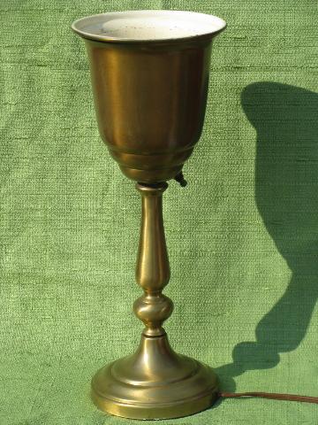 photo of mid-century vintage torchiere vase lamp, hollywood regency style #1