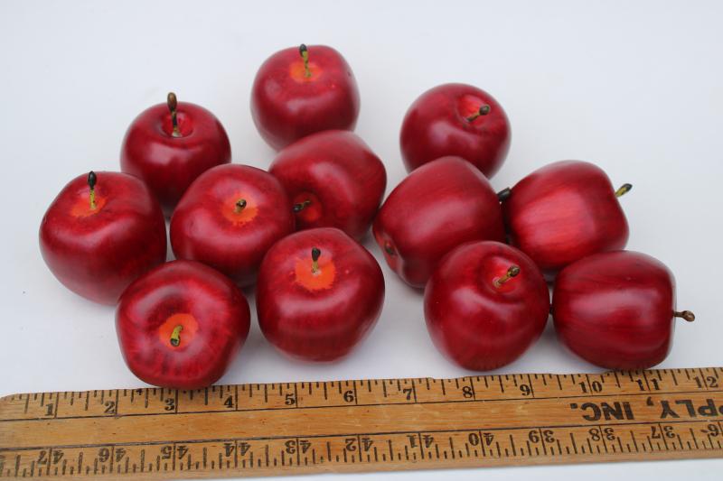 photo of mini apples for wreaths or fall crafts, red apple bowl filler faux fruit #1