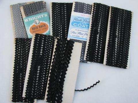 photo of mini baby cotton rick-rack sewing trim, huge vintage lot, many colors! #2