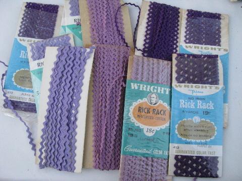 photo of mini baby cotton rick-rack sewing trim, huge vintage lot, many colors! #3