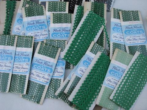 photo of mini baby cotton rick-rack sewing trim, huge vintage lot, many colors! #5