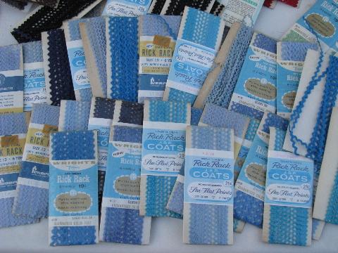 photo of mini baby cotton rick-rack sewing trim, huge vintage lot, many colors! #6
