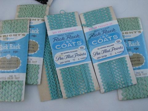 photo of mini baby cotton rick-rack sewing trim, huge vintage lot, many colors! #7