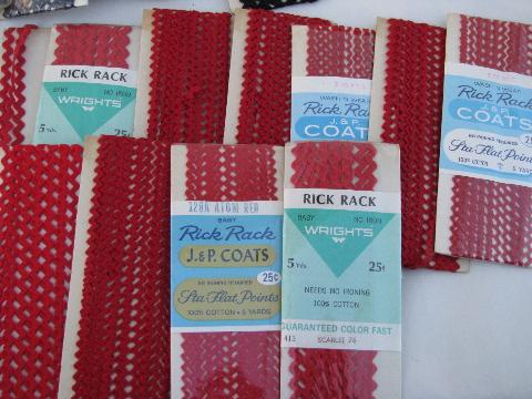 photo of mini baby cotton rick-rack sewing trim, huge vintage lot, many colors! #10