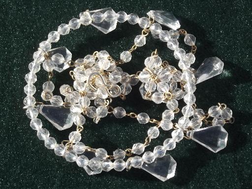 photo of mini crystal chandelier ornaments, glass bead chandeliers set to hang #3