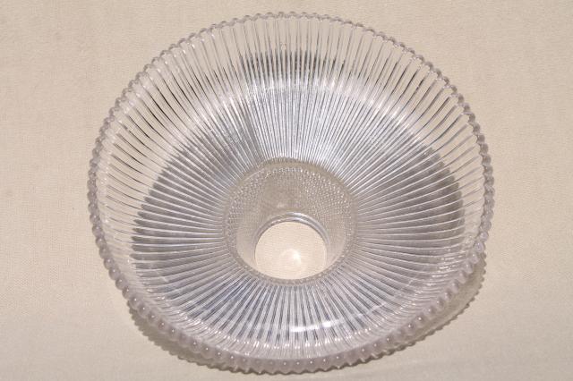 photo of mini holophane type prismatic glass lamp shade for industrial work light or exposed bulb pendant #5
