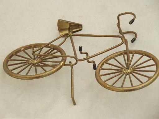 photo of miniature brass bicycle with working wheels, machine age steampunk style! #4