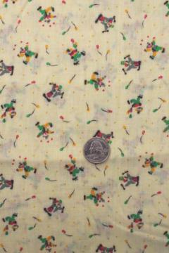 catalog photo of miniature clowns print cotton or blend novelty print fabric for quilting or toys