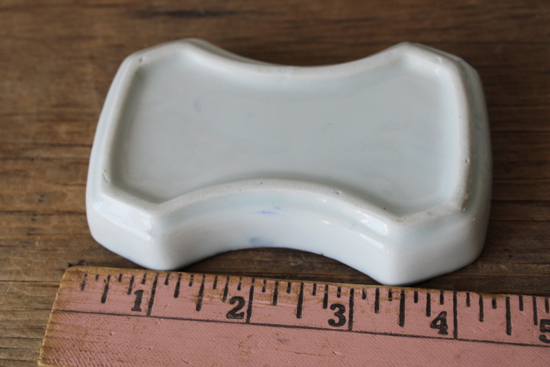 photo of miniature tea set doll dishes, vintage Delft style hand painted blue & white china  #4