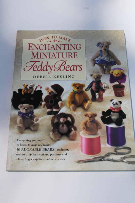 photo of miniature teddy bears to make, book w/ designs & patterns bear & clothes mini art stuffed toys  #1