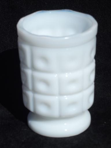 photo of miniature vintage milk glass pieces, lot toothpick or match holders, pitcher #3