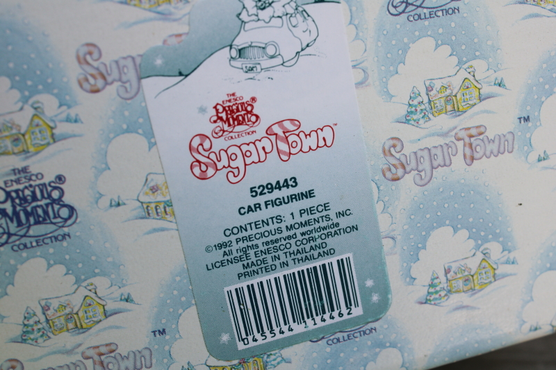 photo of mint in box vintage Precious Moments Christmas Sugar Town set, lighted Sam's House w/ figurines & accessories  #2