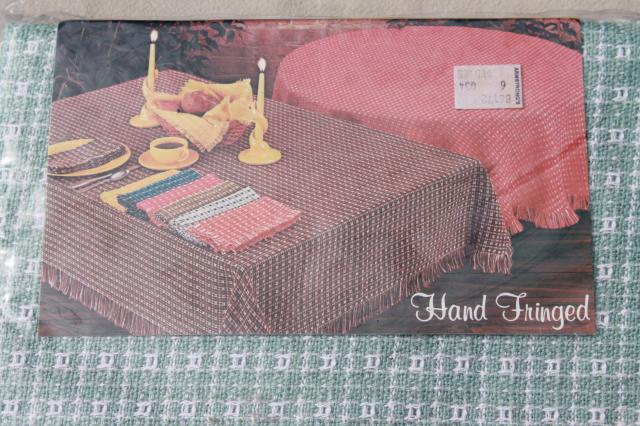 photo of mint in package Old Chicago Weavers mountain weave homespun type tablecloth #5