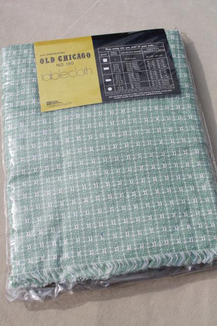 photo of mint in package Old Chicago Weavers mountain weave homespun type tablecloth #6