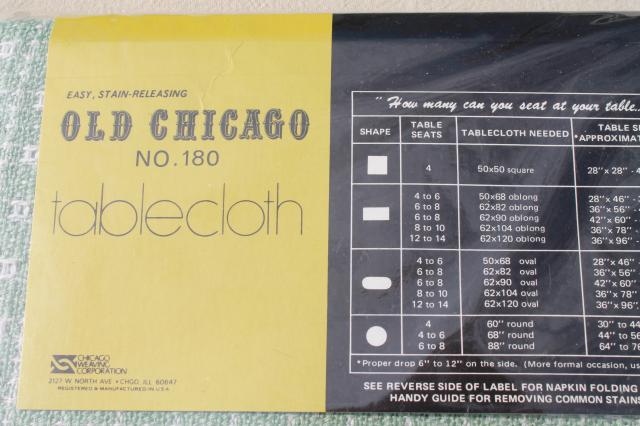 photo of mint in package Old Chicago Weavers mountain weave homespun type tablecloth #8