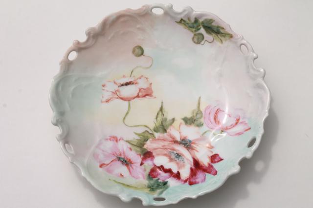 photo of mismatched vintage china, antique plates w/ shabby roses & floral bouquets #4