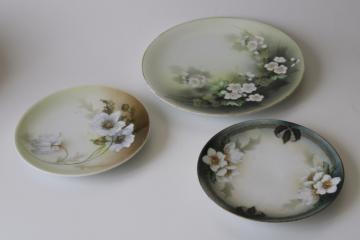 catalog photo of mismatched vintage china plates beautiful florals all white flowers RS Germany etc