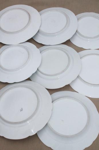 photo of mismatched vintage china plates with hand-painted fruit, pretty pastel colors #6