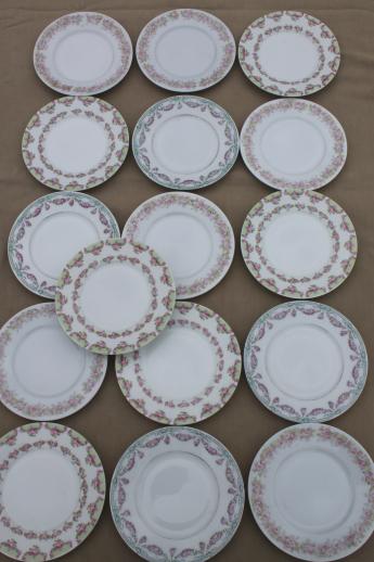 photo of mismatched vintage roses floral china dessert plates, tea party pretty! #1