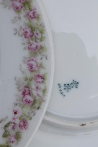 photo of mismatched vintage roses floral china dessert plates, tea party pretty! #2