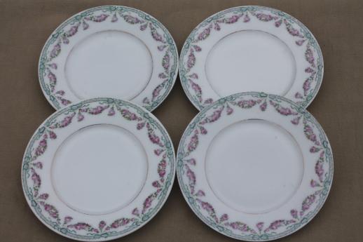 photo of mismatched vintage roses floral china dessert plates, tea party pretty! #9