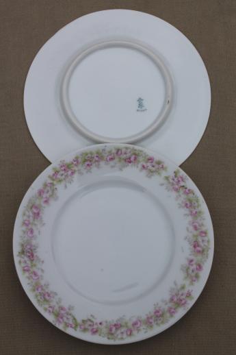 photo of mismatched vintage roses floral china dessert plates, tea party pretty! #13