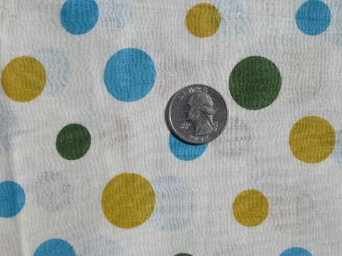 photo of mod dots, 1950's atomic age vintage cotton print fabric #1