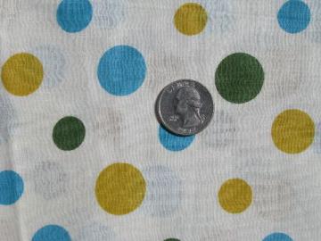 catalog photo of mod dots, 1950's atomic age vintage cotton print fabric