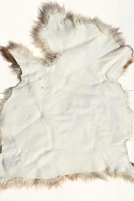 photo of mod vintage fur hide rug or chair cover, wool shag pile leather sheepskin, hippie style #8