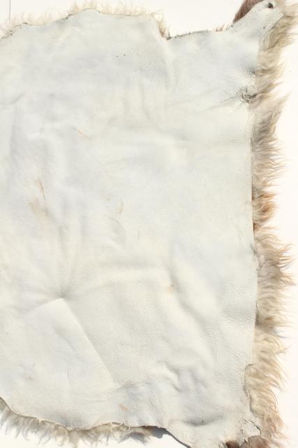 photo of mod vintage fur hide rug or chair cover, wool shag pile leather sheepskin, hippie style #10