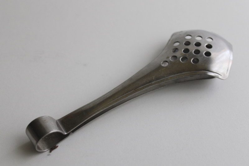 photo of mod vintage stainless tea bag tongs, squeezer holder gadget WMF style Hong Kong  #3