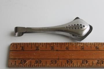 catalog photo of mod vintage stainless tea bag tongs, squeezer holder gadget WMF style Hong Kong 